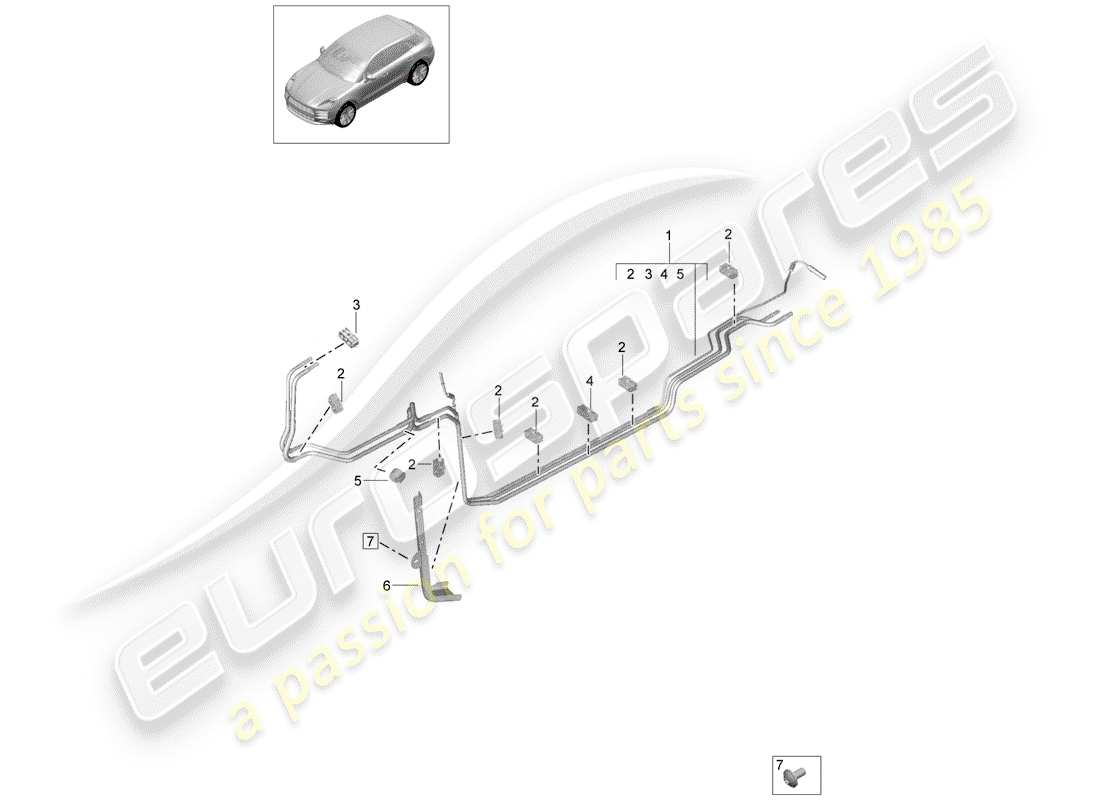 porsche 2020 (macan) kraftstoffsystem teilediagramm