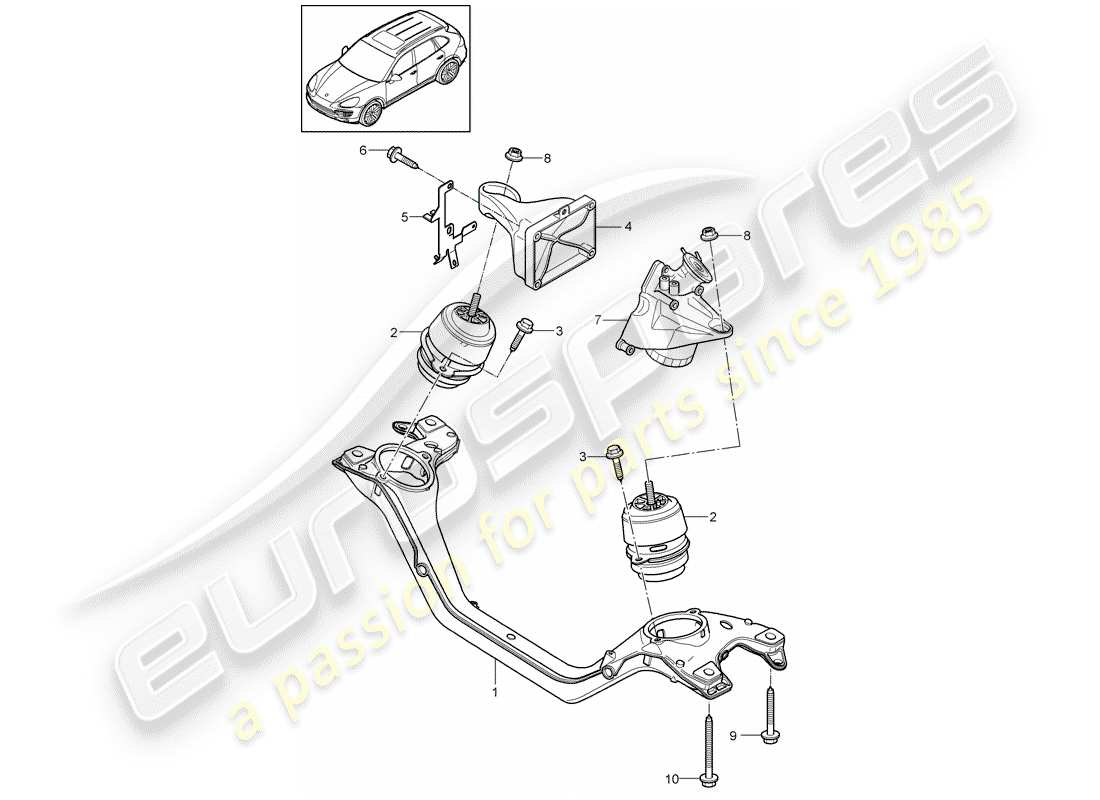 porsche 2012 (cayenne e2 92a) motorhebezug ersatzteildiagramm