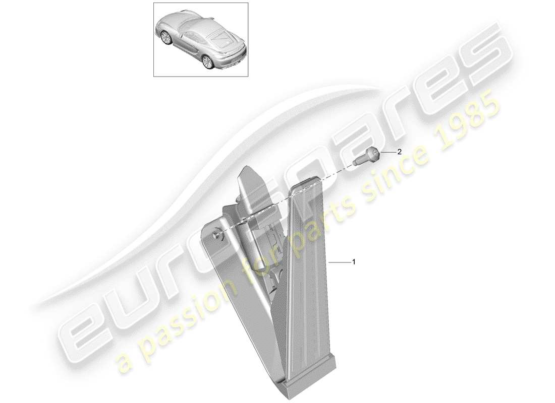 porsche 2016 (981 cayman gt4) pedale teilediagramm
