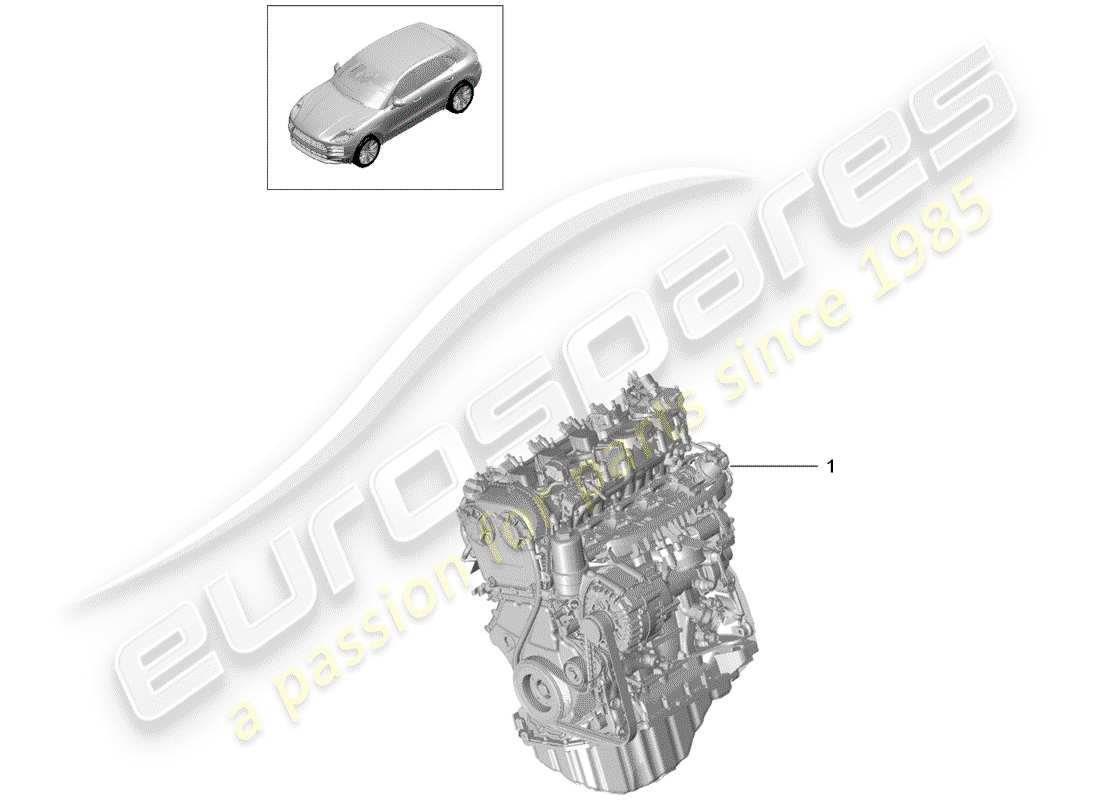 porsche 2019 (macan) ersatzteildiagramm für den motorersatz