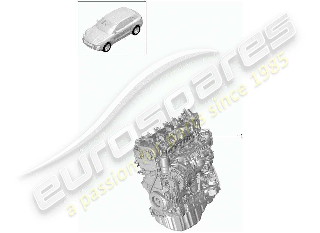 porsche 2016 (macan) ersatzteildiagramm für den motorersatz