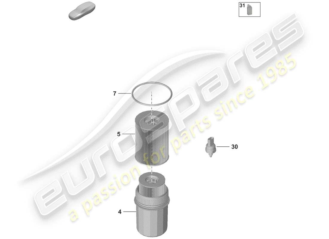 porsche 2020 (992-1) ölfilter ersatzteildiagramm