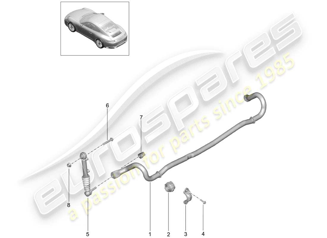 porsche 2019 (991-2) stabilisator - ersatzteildiagramm