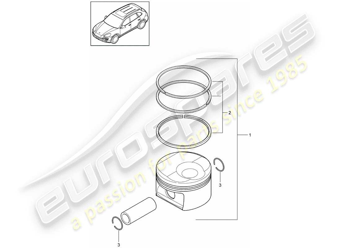 porsche 2012 (cayenne e2 92a) kolben-teilediagramm