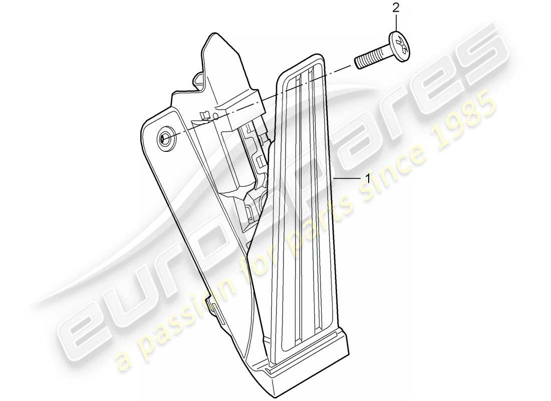 porsche 2010 (997-2 gt3) pedale teilediagramm