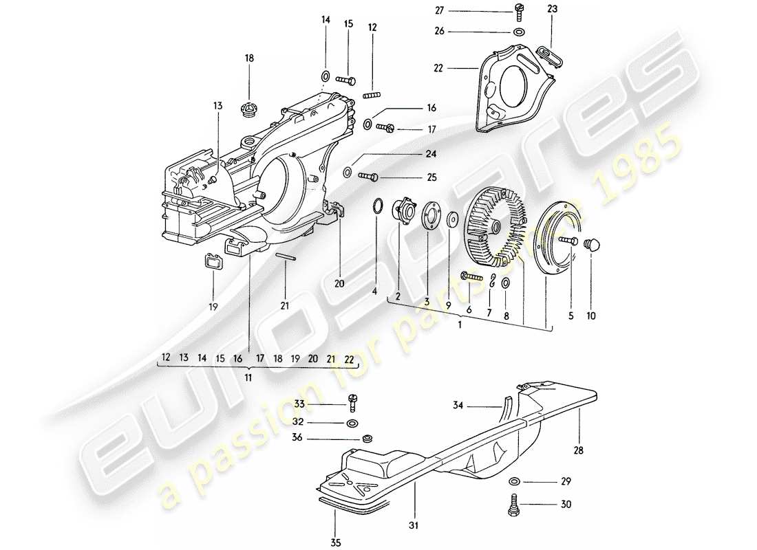porsche 1975 (914) luftkühlung teilediagramm