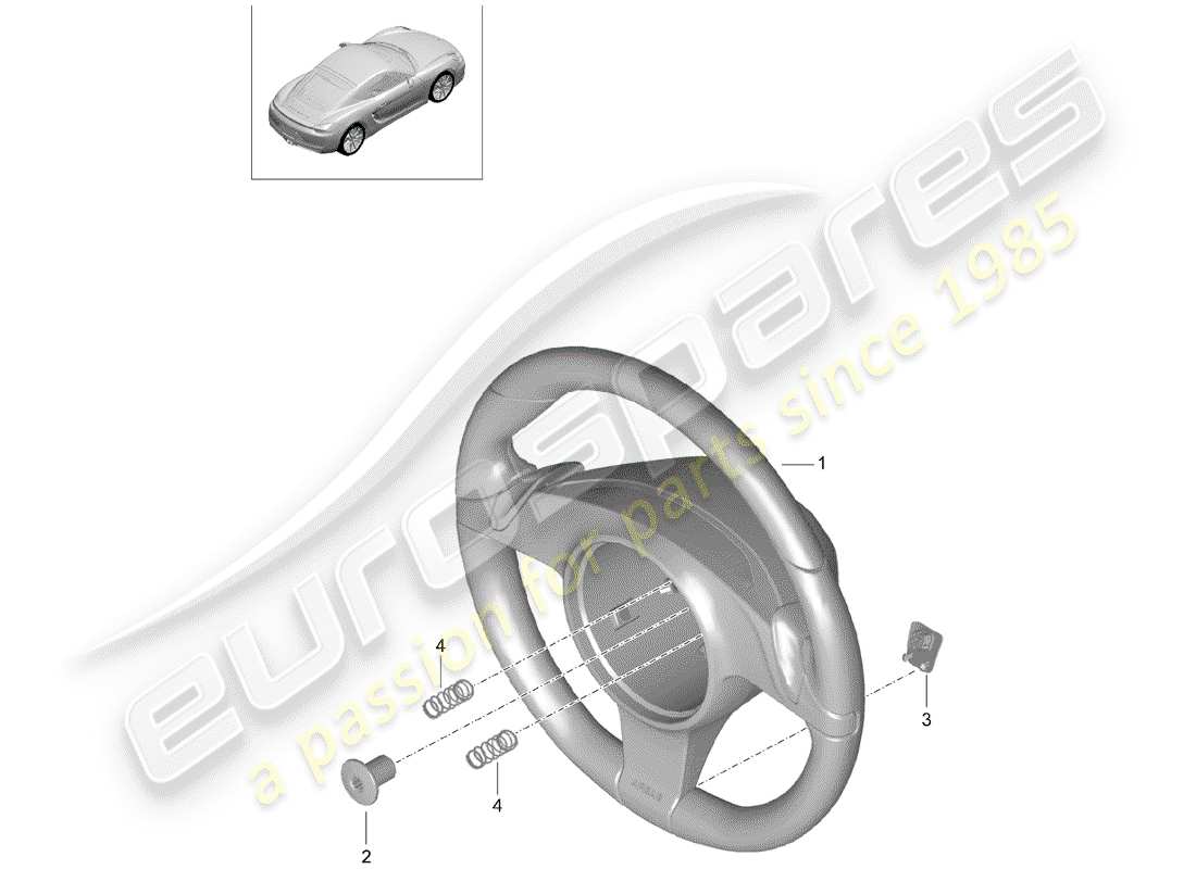 porsche 2015 (981 cayman) lenkräder ersatzteildiagramm