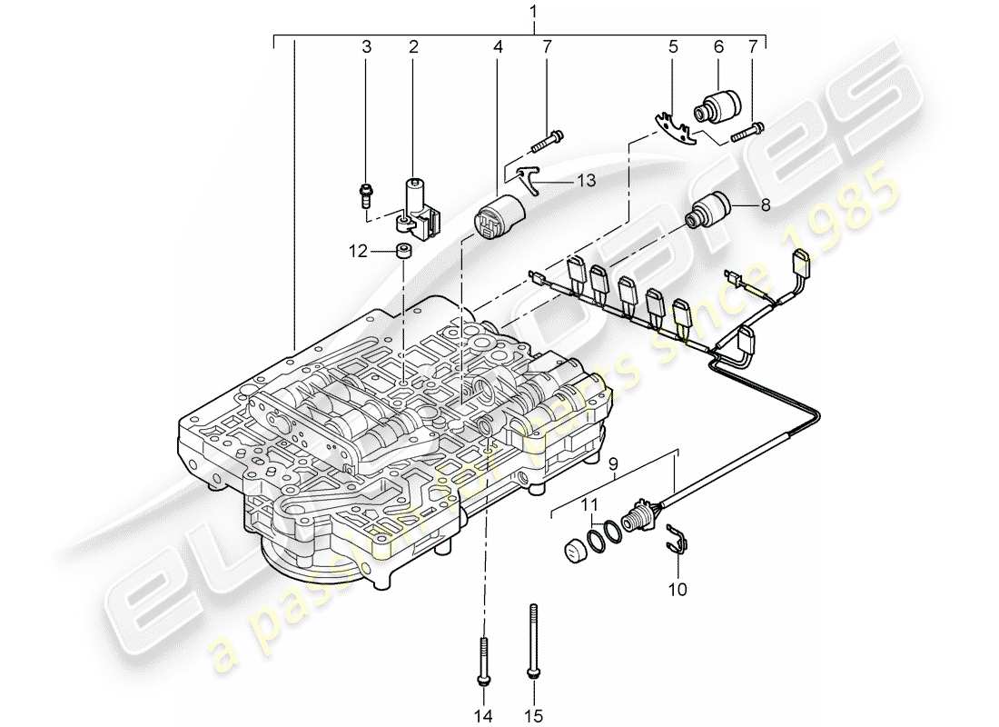 porsche 2006 (987 cayman) tiptronic-ersatzteildiagramm