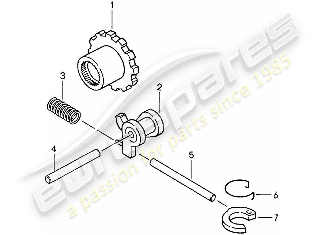 porsche 1995 (968) tiptronic - parksperre ersatzteildiagramm