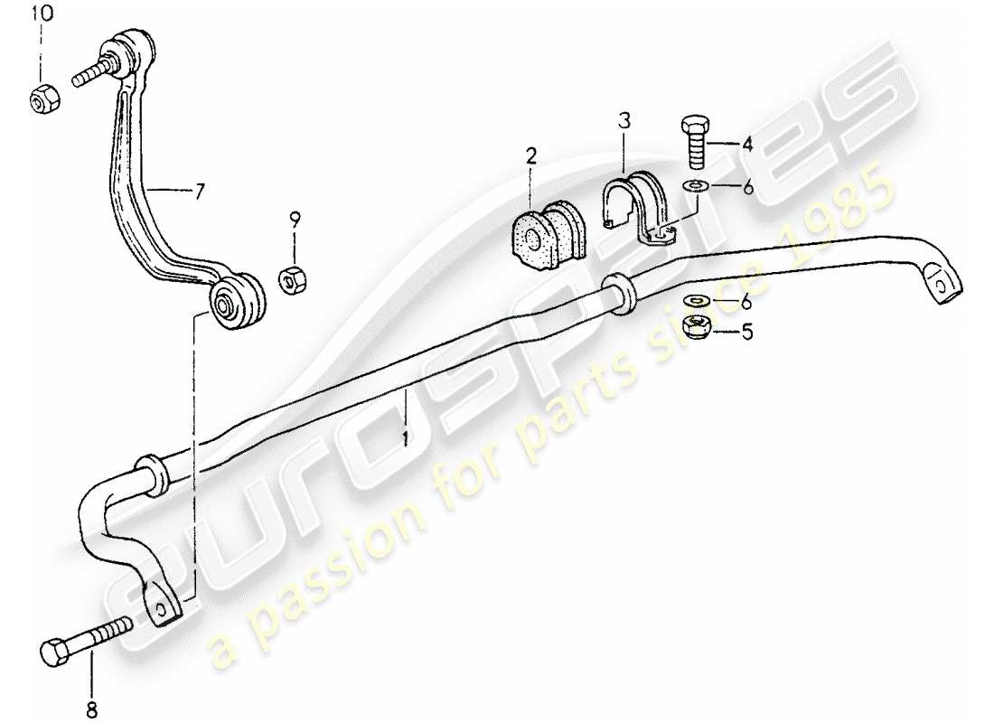 porsche 1992 (964) stabilisator - ersatzteildiagramm