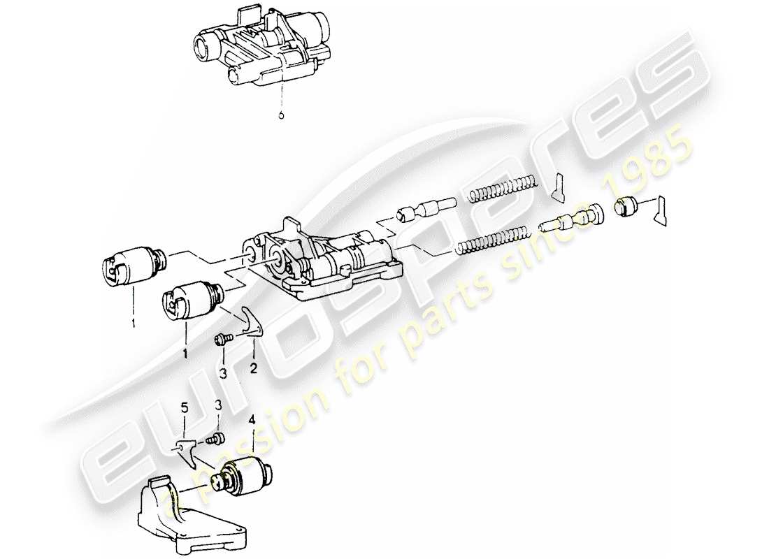 porsche 1994 (964) tiptronic - magnetventil ersatzteildiagramm