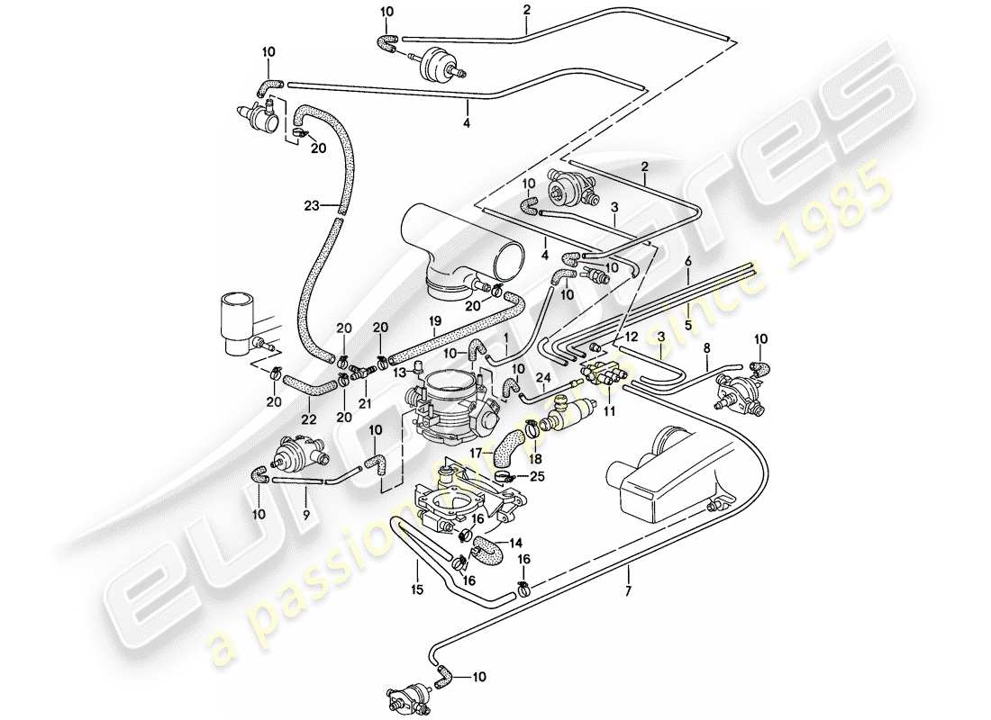 porsche 1985 (928) lh-jetronic - 2 - d - mj 1985>> ersatzteildiagramm