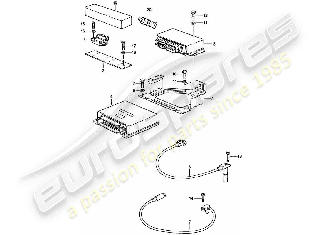 porsche 1986 (928) motorelektrik - lh-jetronic ersatzteildiagramm