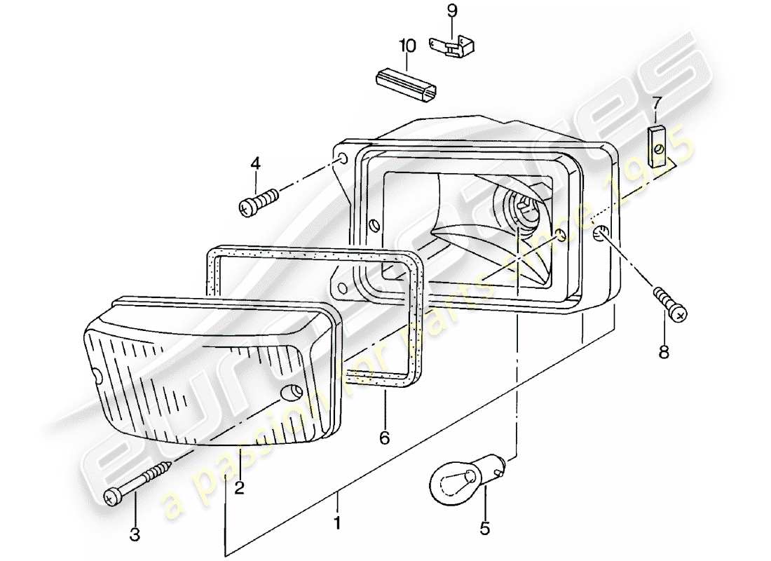 porsche 1983 (924) blinker ersatzteildiagramm