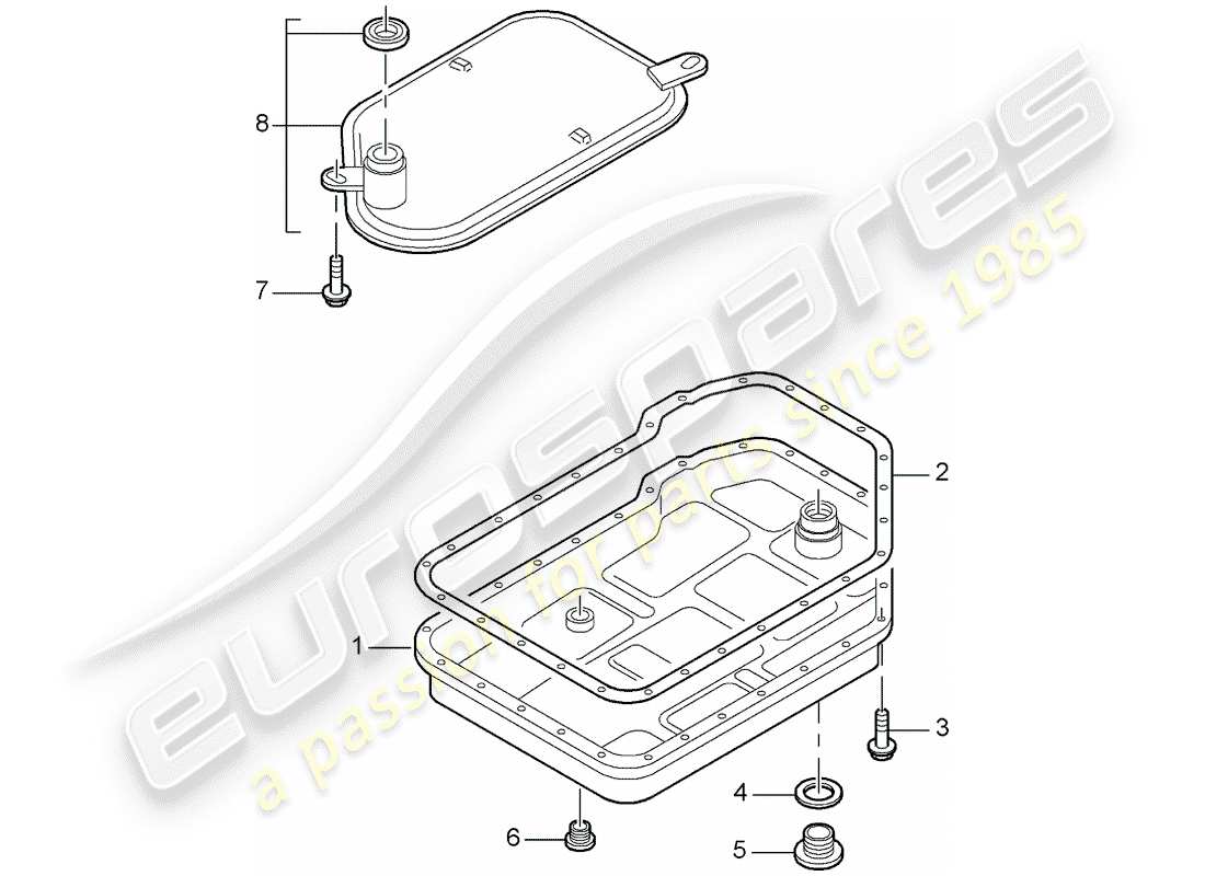 porsche 2006 (987 cayman) tiptronic-ersatzteildiagramm