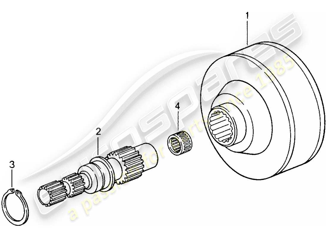 porsche 1998 (993) viskosekupplung - ersatzteildiagramm