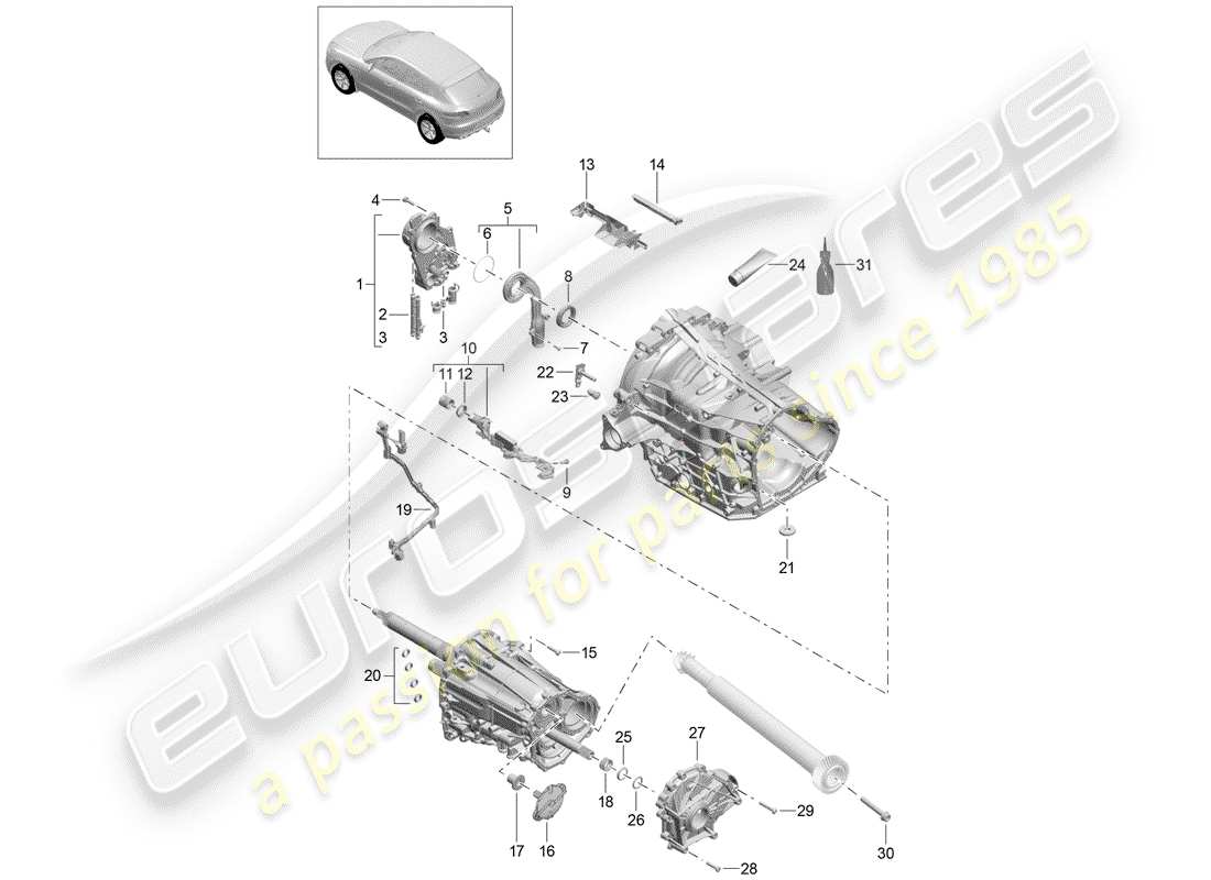 porsche 2016 (macan) ölpumpe ersatzteildiagramm