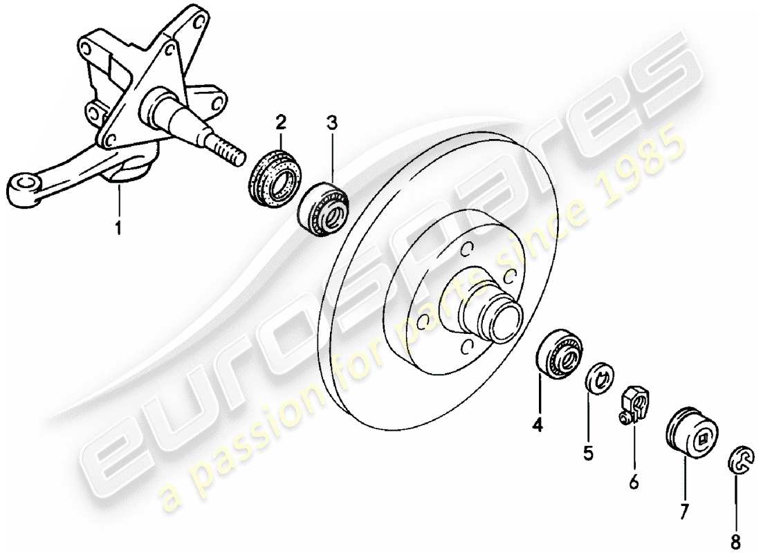 porsche 1984 (924) achsschenkel - schmiermittel - d >> - mj 1980 ersatzteildiagramm