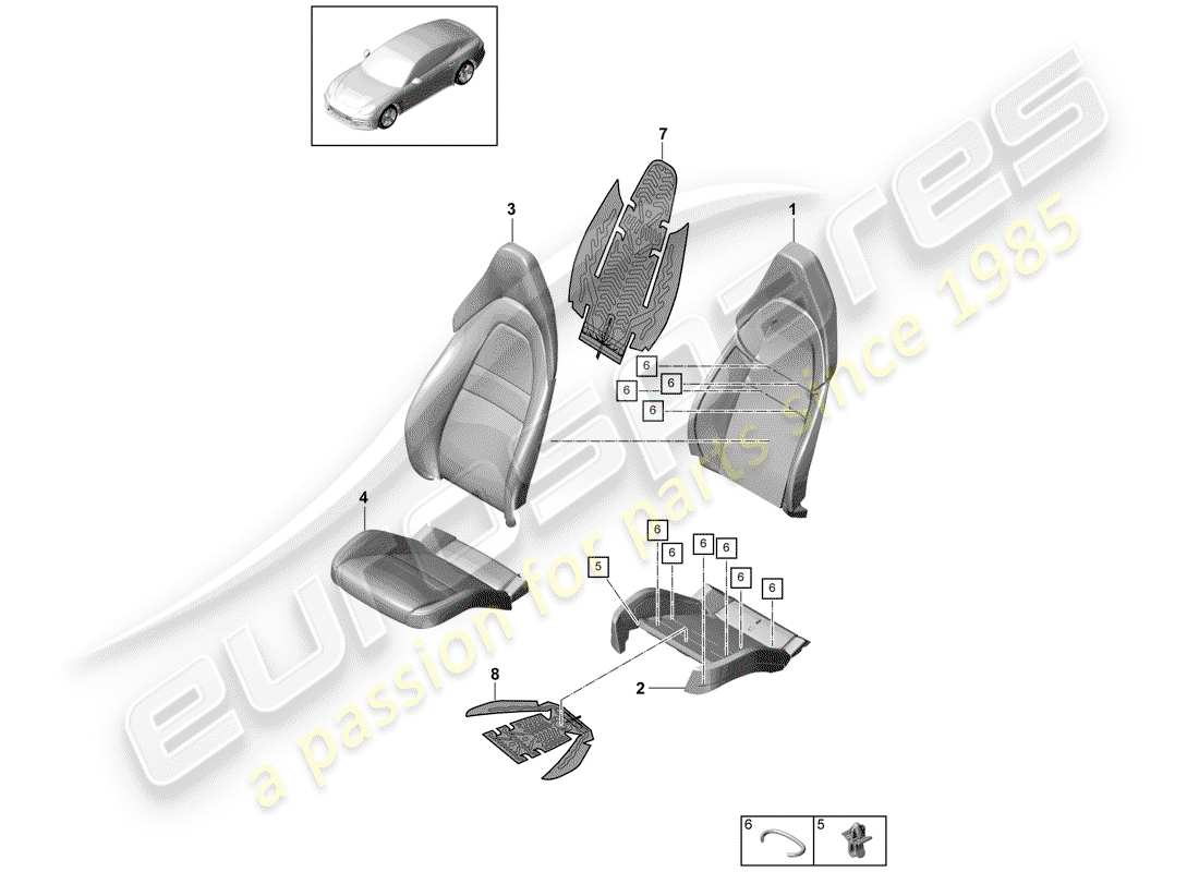 porsche 2020 (panamera 971-1) seat-ersatzteildiagramm