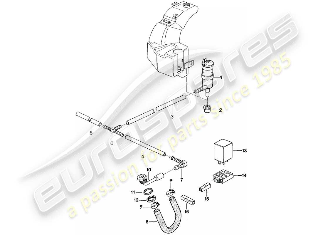 porsche 1983 (924) scheibe teilediagramm
