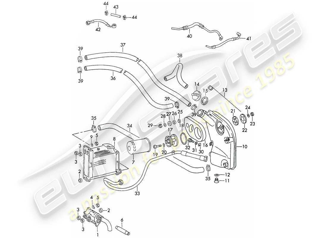 porsche 1970 (911) motorschmierung - d - mj 1973>> ersatzteildiagramm
