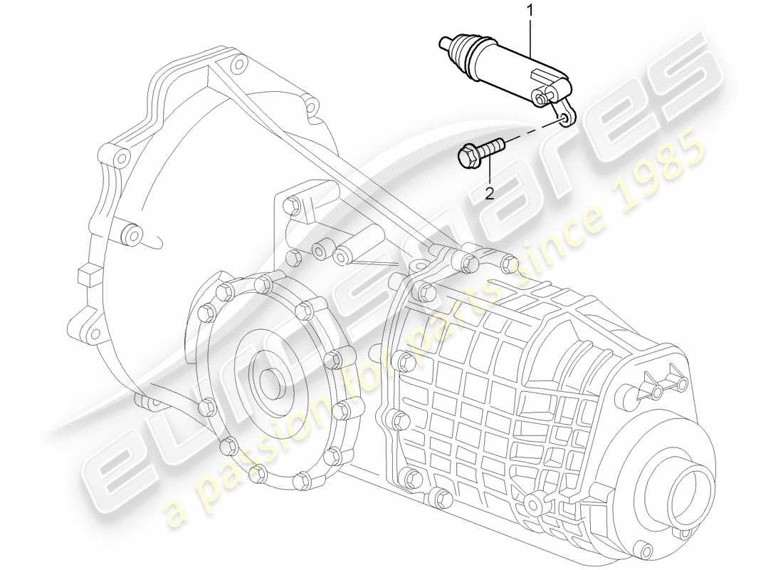 porsche boxster 986 (2002) hydraulische kupplung - funktionsweise - d - mj 2000>> ersatzteildiagramm