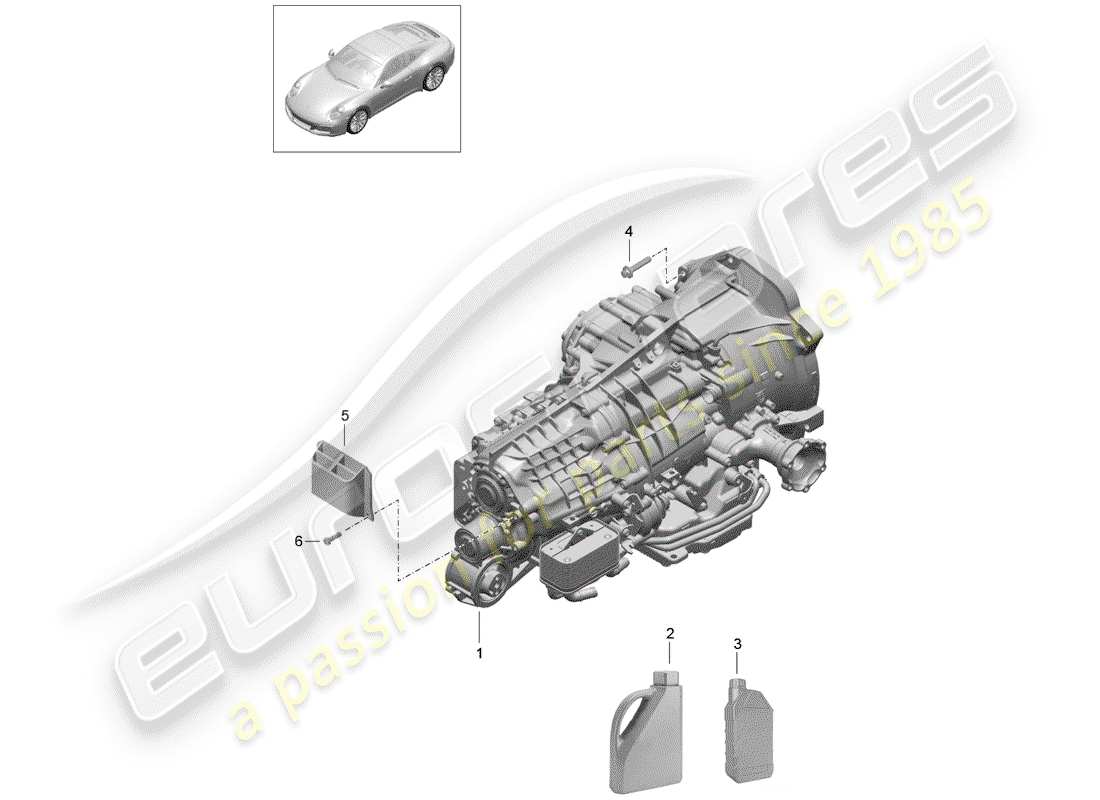 porsche 2018 (991-2) - pdk - teilediagramm