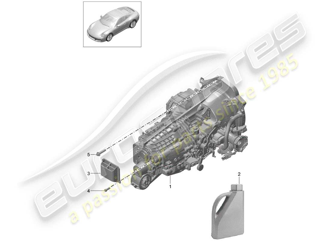 porsche 2018 (991-2) schaltgetriebe ersatzteildiagramm