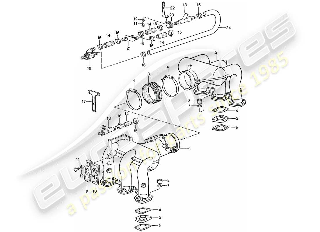 porsche 1984 (911) für - l-jetronic iii ersatzteildiagramm