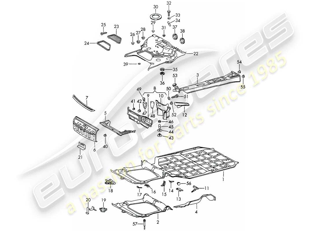 porsche 1966 (911/912) frame-teilediagramm