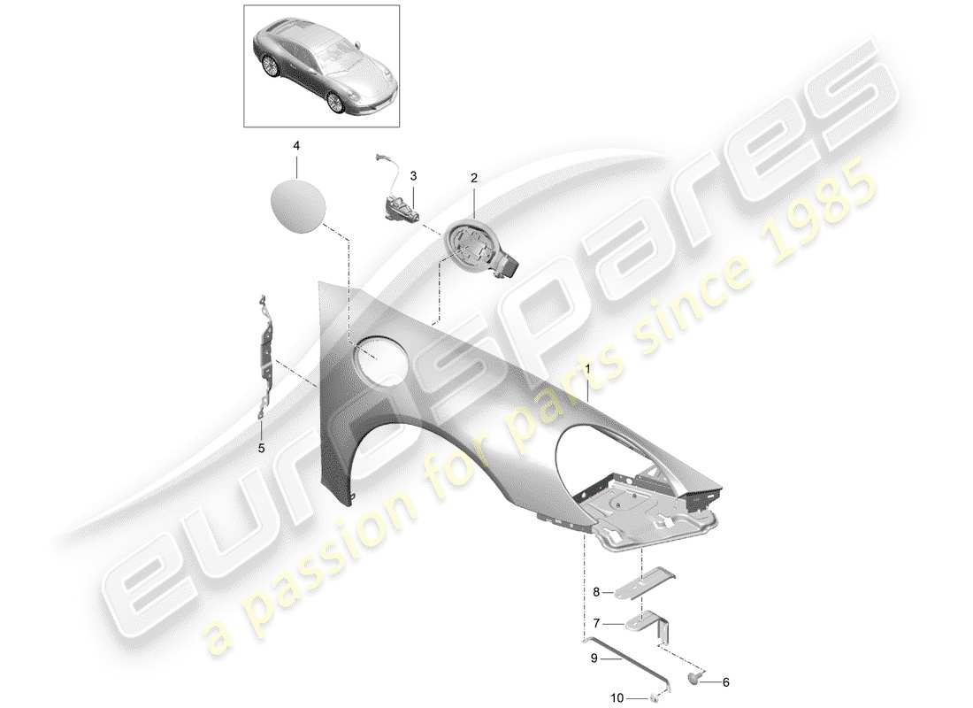 porsche 2018 (991-2) fender-teilediagramm