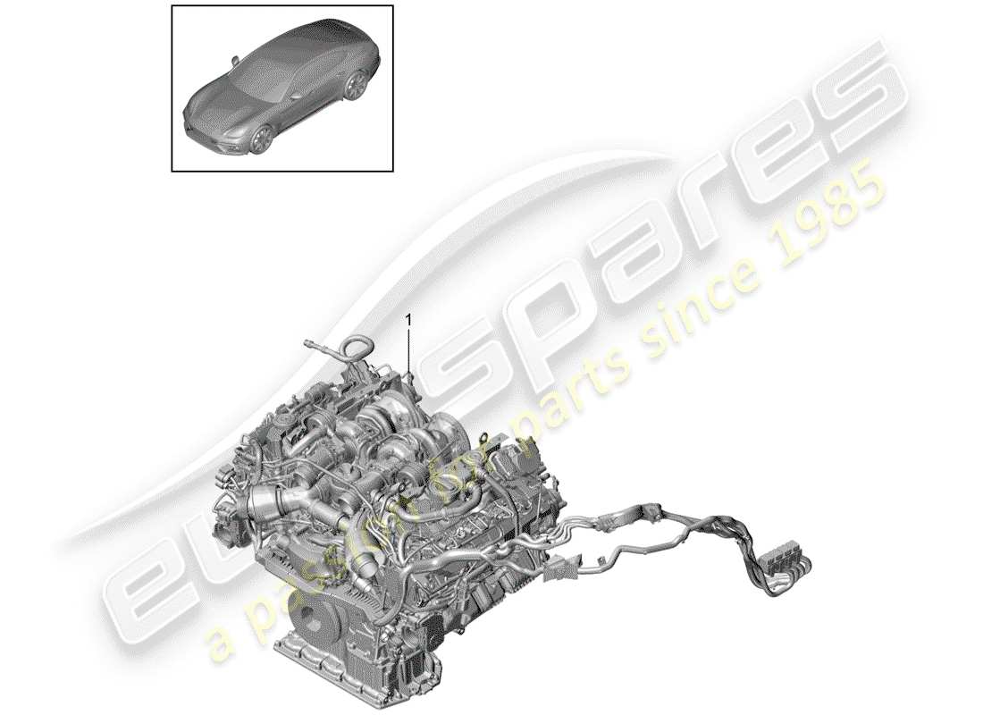 porsche 2017 (panamera 971-1) ersatzteildiagramm für den motorersatz