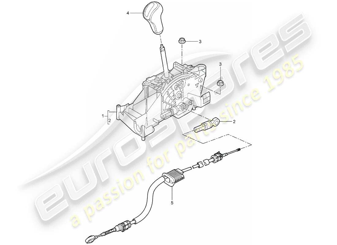 porsche 2006 (997-1) wählhebel teilediagramm