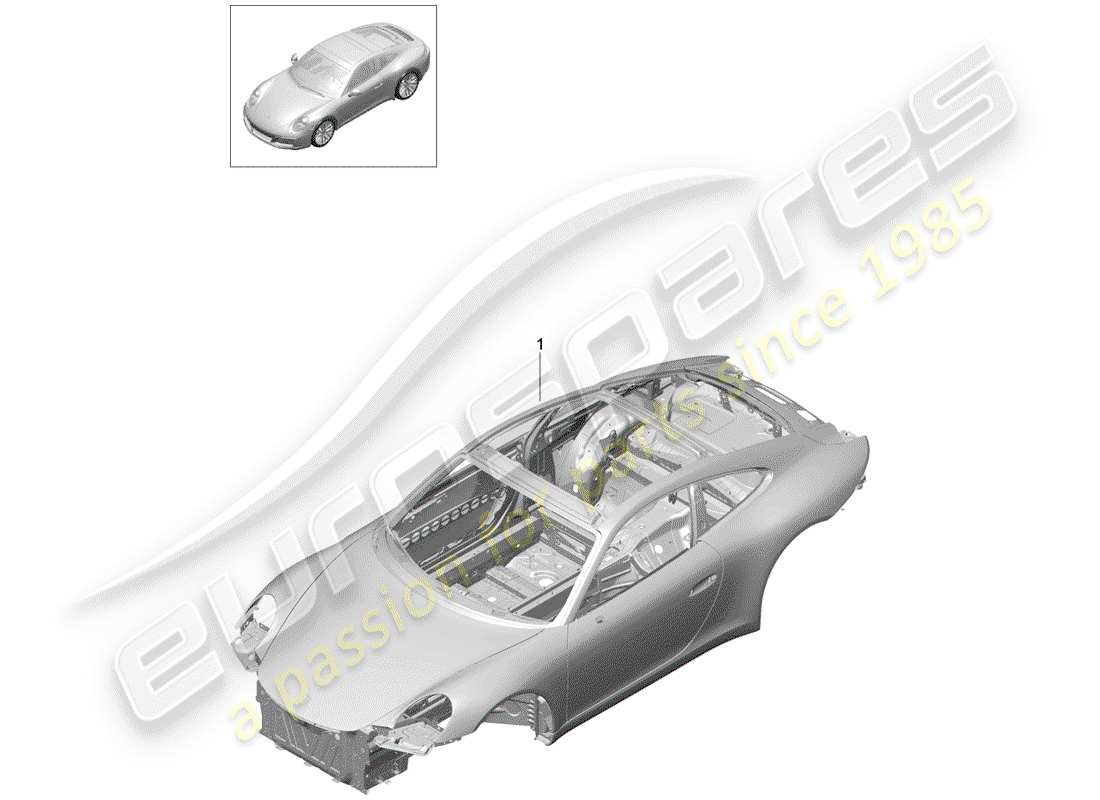 porsche 2020 (991-2) karosserie - teilediagramm