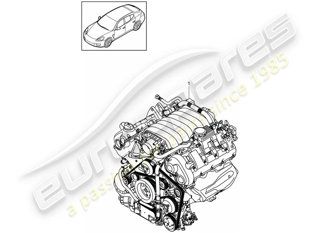 porsche 2015 (panamera 970) ersatzteildiagramm für den motorersatz