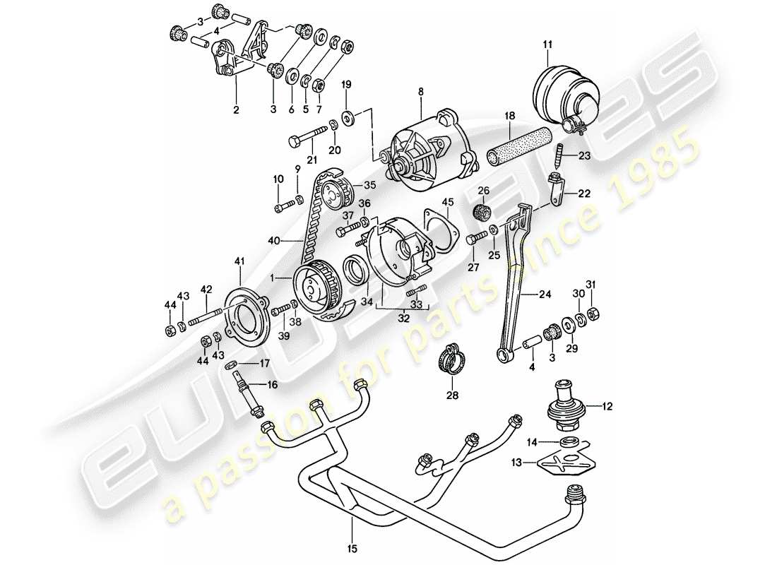 porsche 1989 (911) lufteinspritzung ersatzteildiagramm