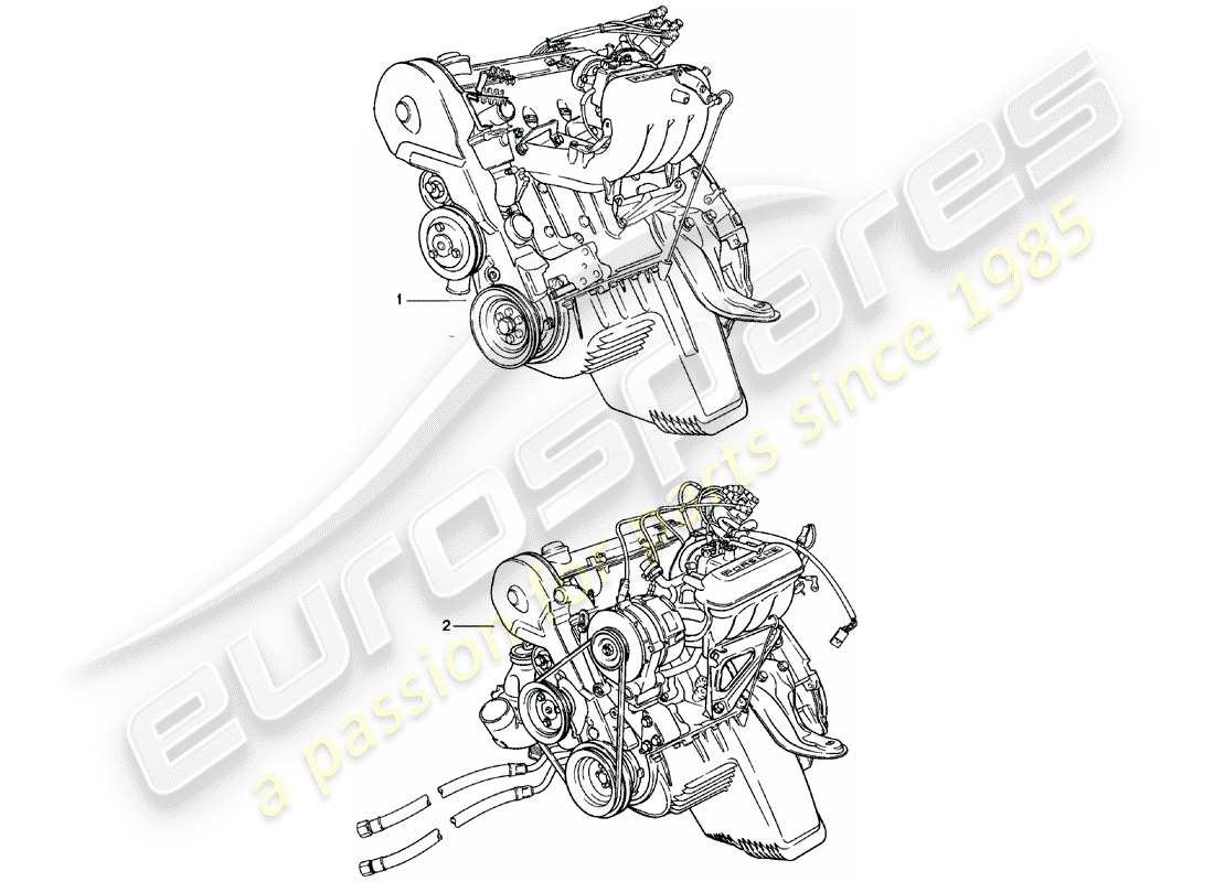porsche 1981 (924) ersatzmotor - m>>65x12345 teilediagramm
