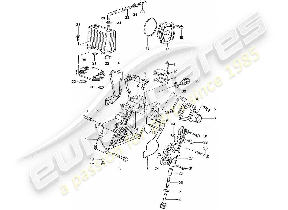 porsche 2004 (986 boxster) ölpumpe ersatzteildiagramm