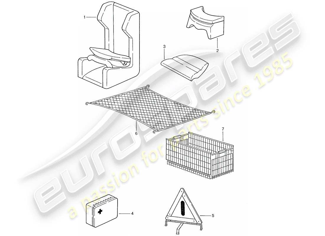 porsche 1989 (928) zubehör teilediagramm