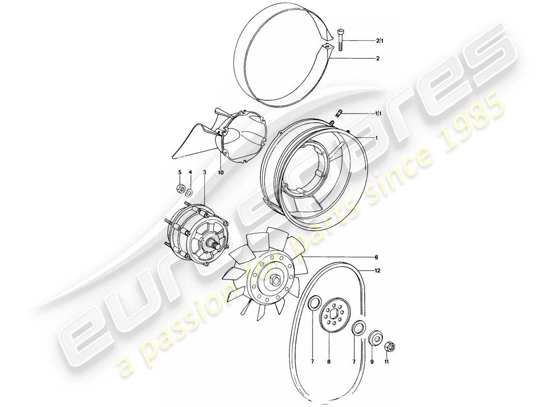 porsche 1971 (914) luftkühlung teilediagramm