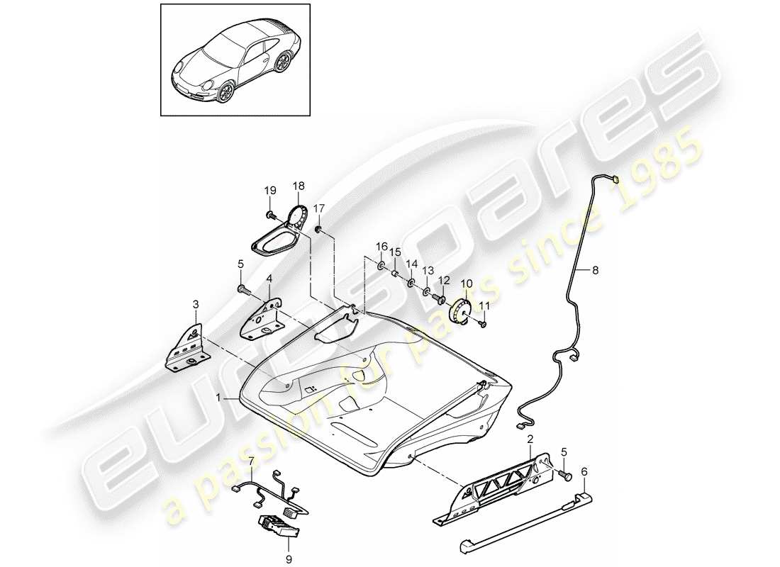 porsche 2010 (997-2) seat-ersatzteildiagramm
