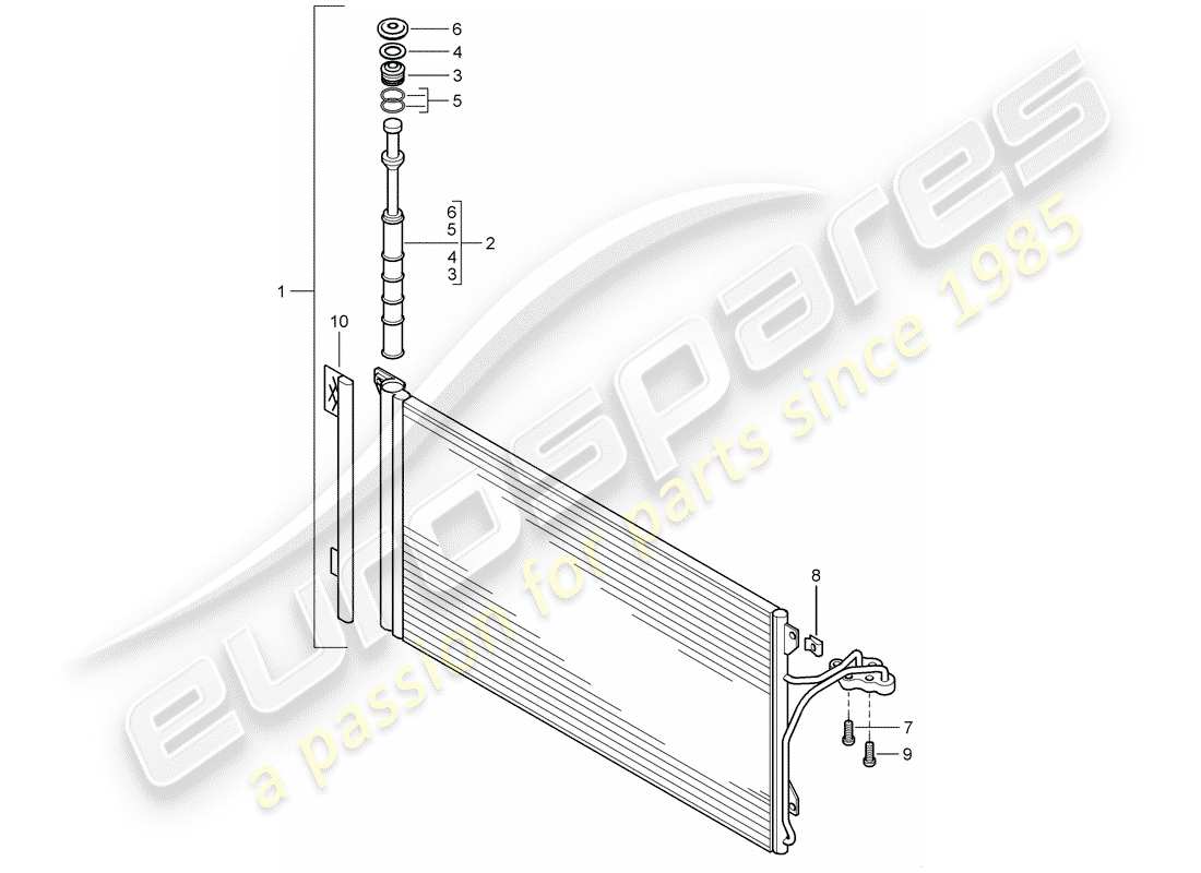porsche 2005 (cayenne e1 9pa) kondensator-teilediagramm