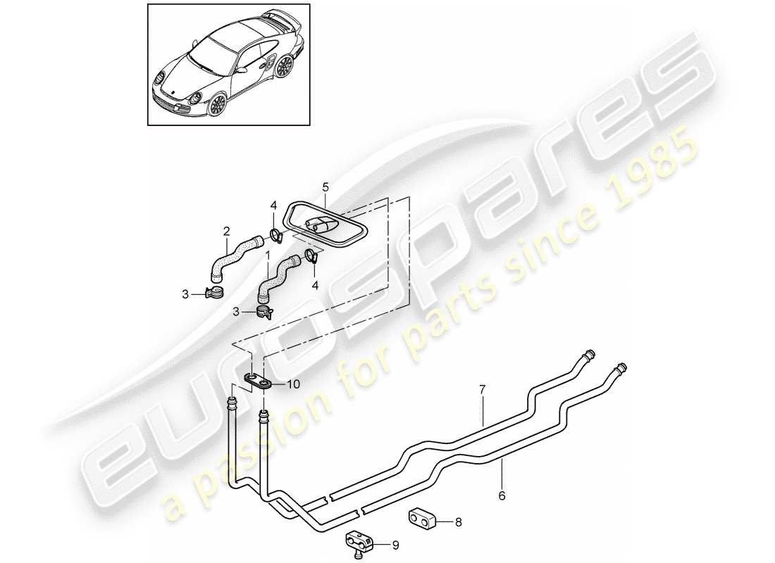 porsche 2012 (997-2 turbo / gt2 rs) heizsystem 1 teilediagramm