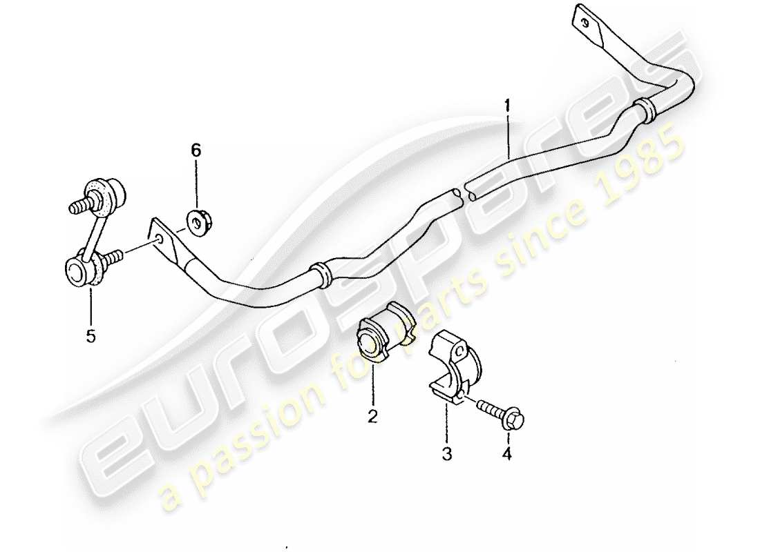 porsche 2003 (996 turbo / gt2) stabilisator - ersatzteildiagramm