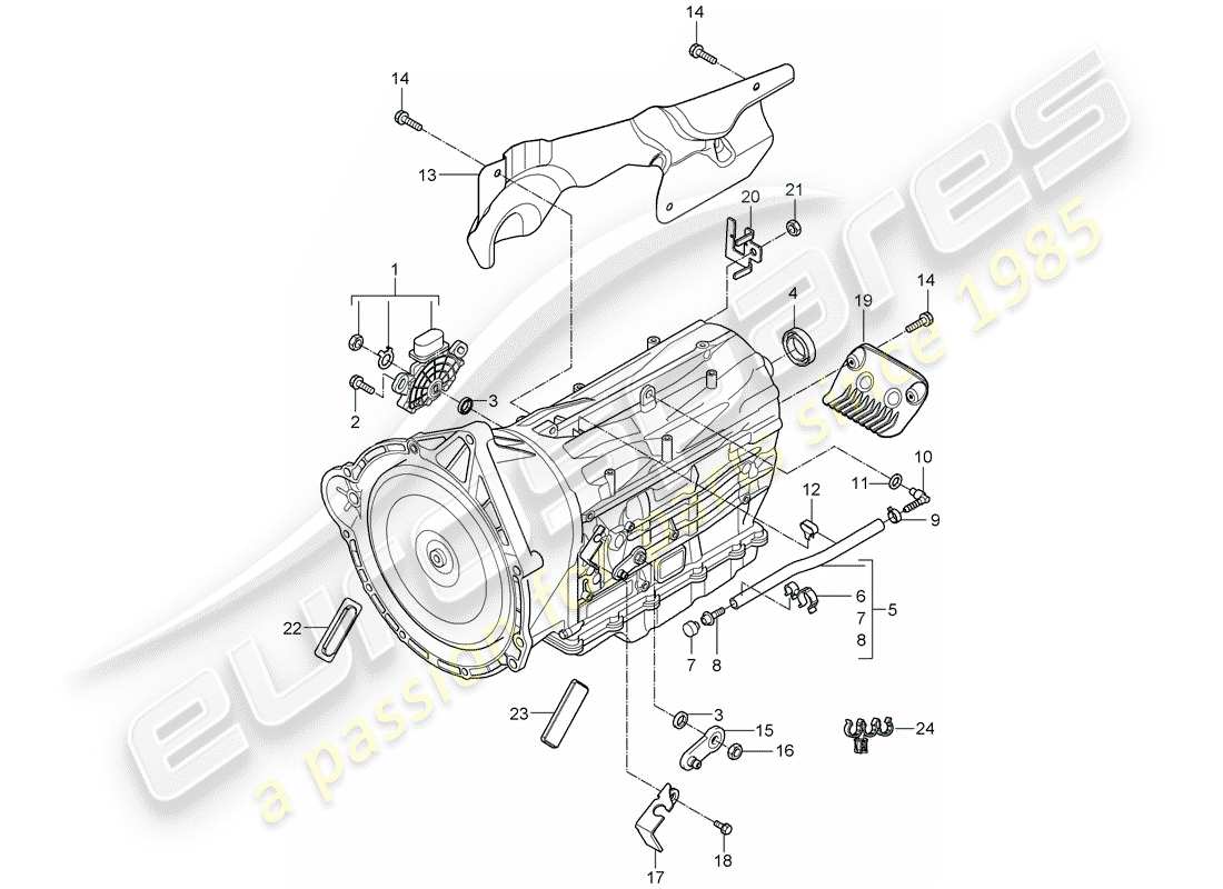 porsche 2007 (cayenne e1 9pa) tiptronic teilediagramm
