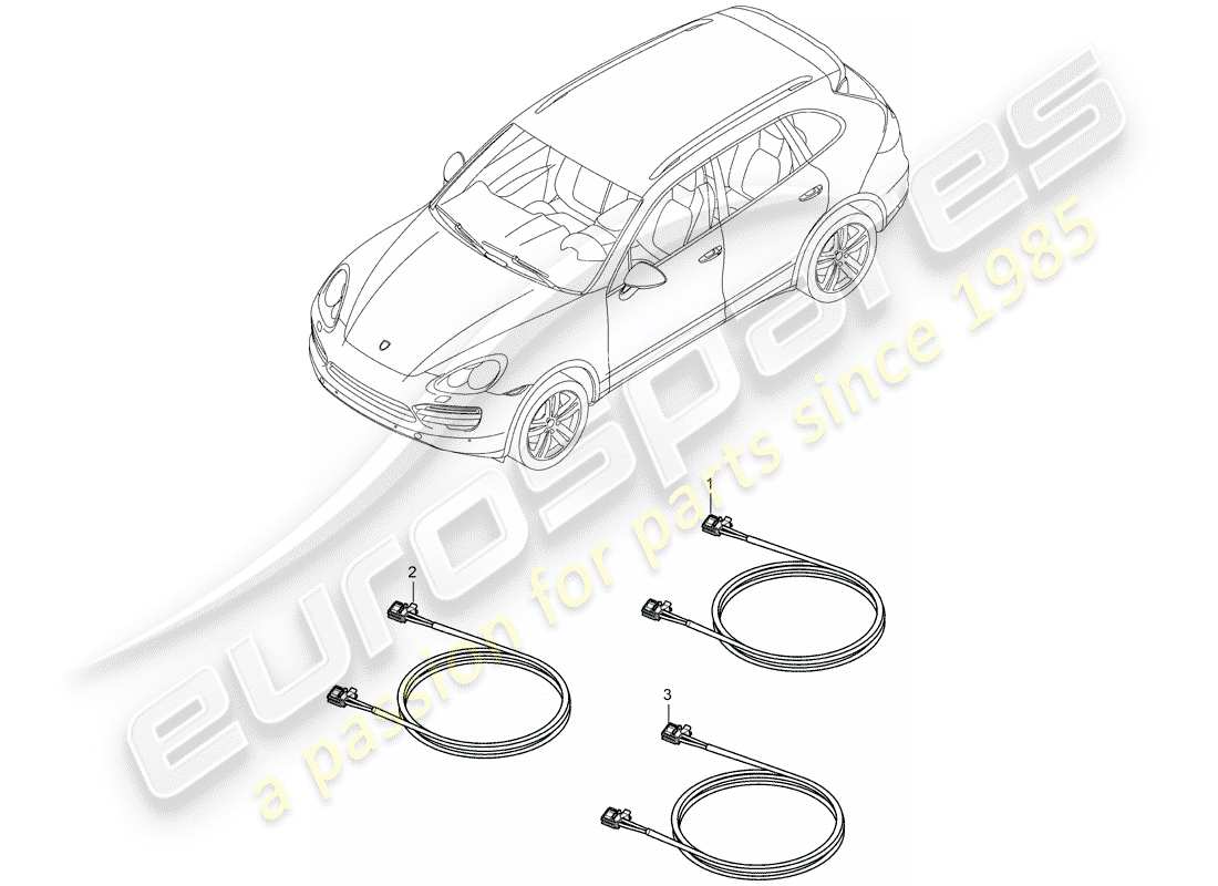 porsche 2014 (cayenne e2 92a) lichtleiter-ersatzteildiagramm