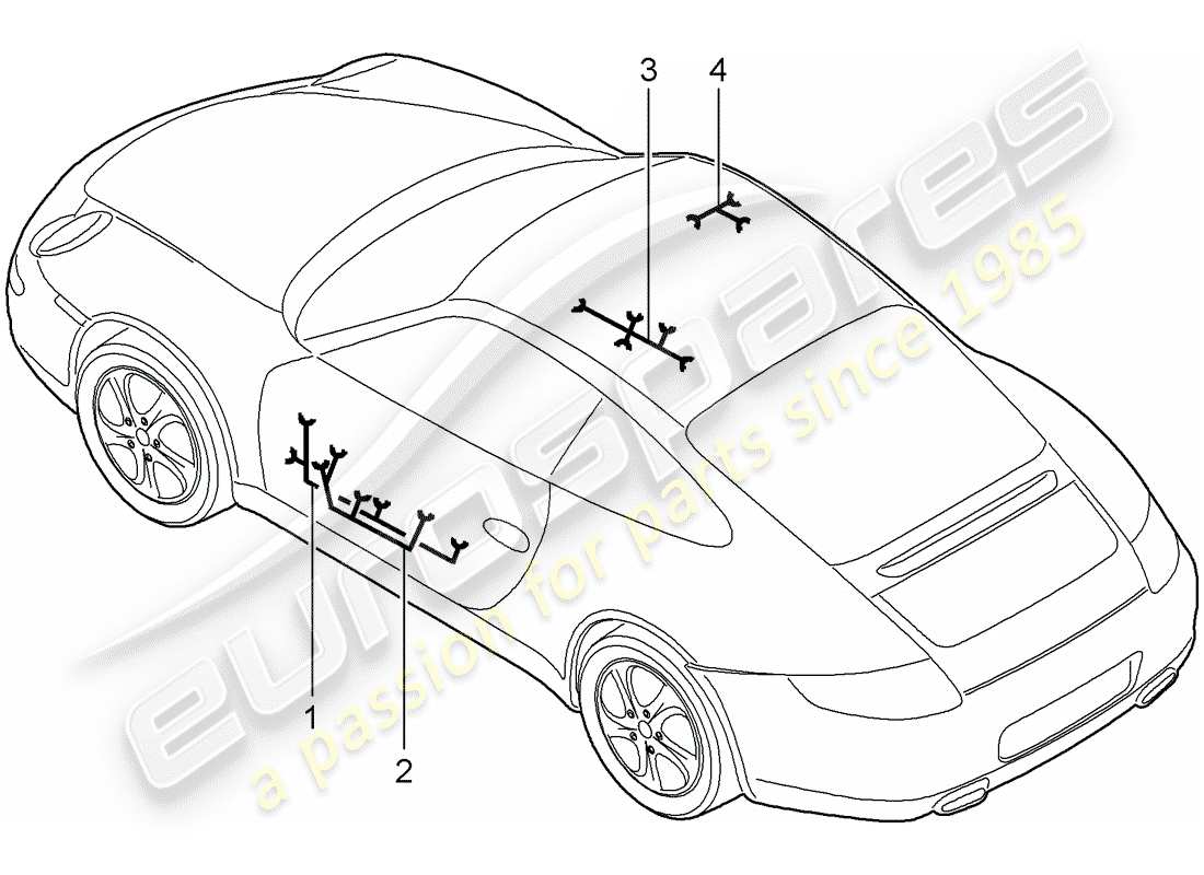 porsche 2012 (997-2) kabelbäume ersatzteildiagramm