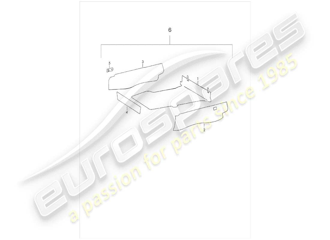porsche 1970 (911) innenausstattung teilediagramm