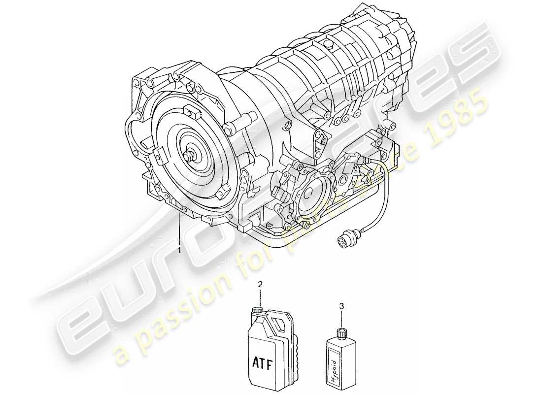 porsche 2000 (996) tiptronic - - getriebe - nicht einbaubereit - d >> - mj 2001 ersatzteildiagramm