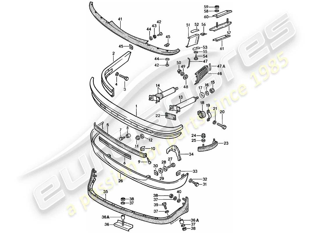 porsche 1978 (911) stoßstange ersatzteildiagramm